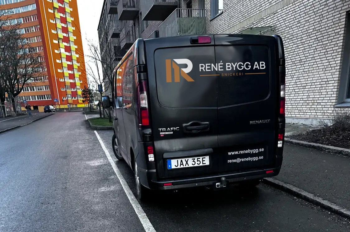arbetsbilen på plats